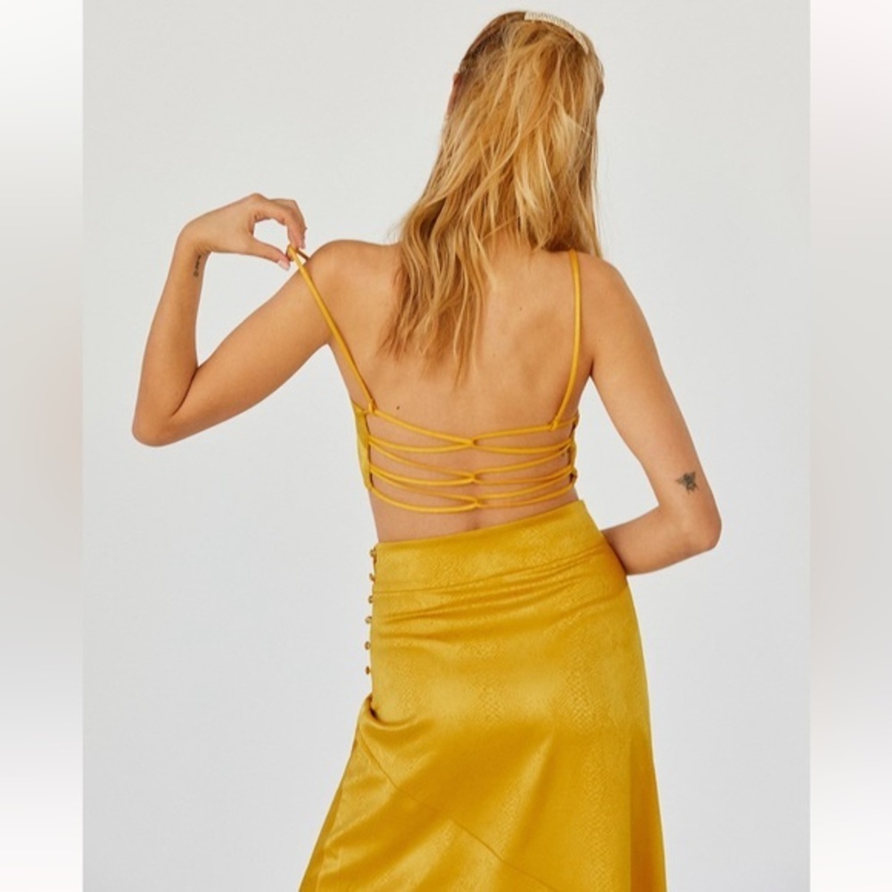 ✨ Free People Gold/Yellow ‘Strappy And You Know It Set’ - Size Small ✨/ Summer